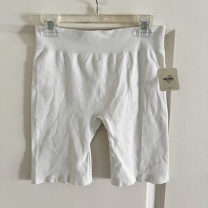 NWT free people bike shorts white size XS/S